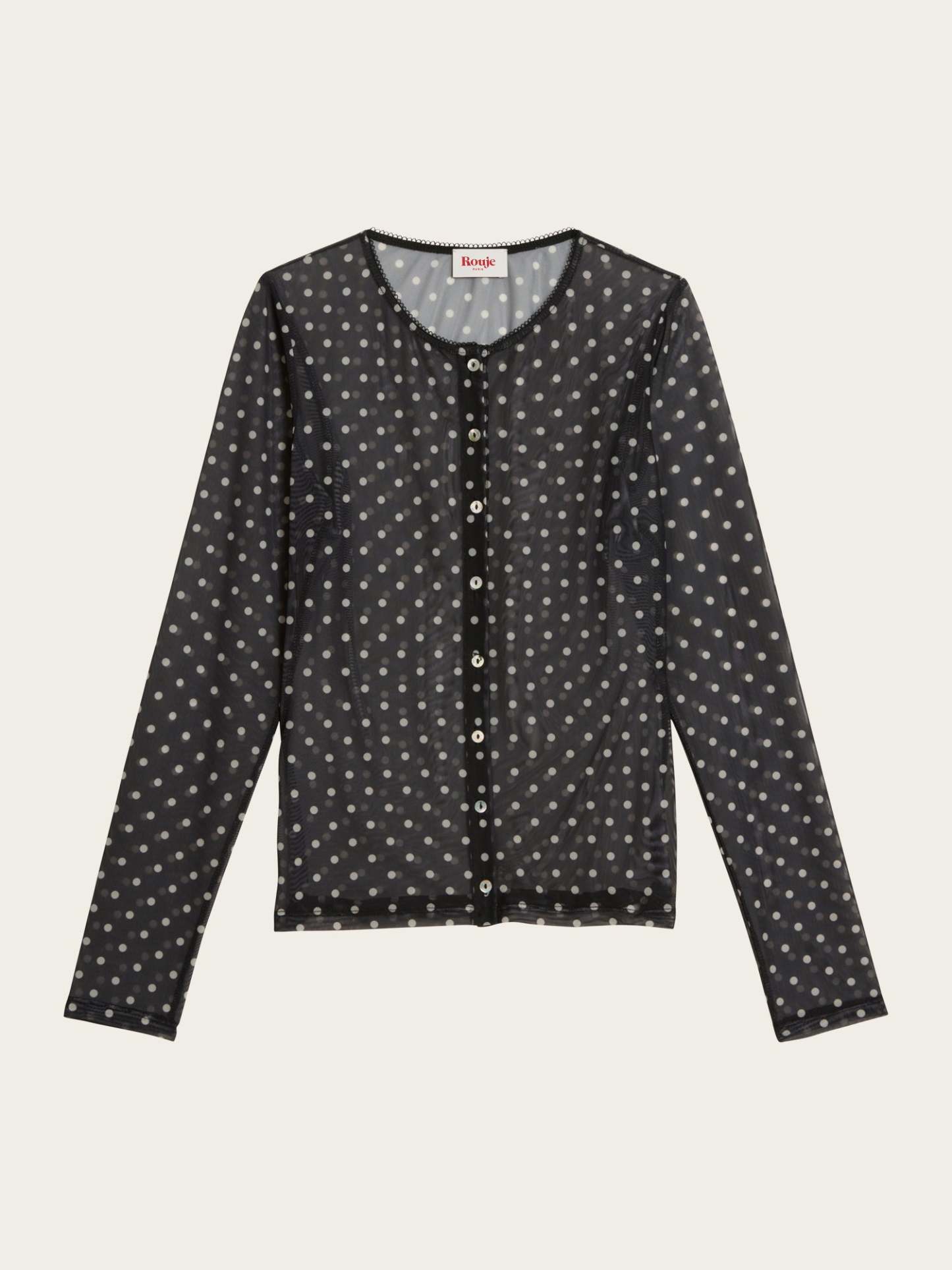 Top BARCLEY - Pois Carmen Noir