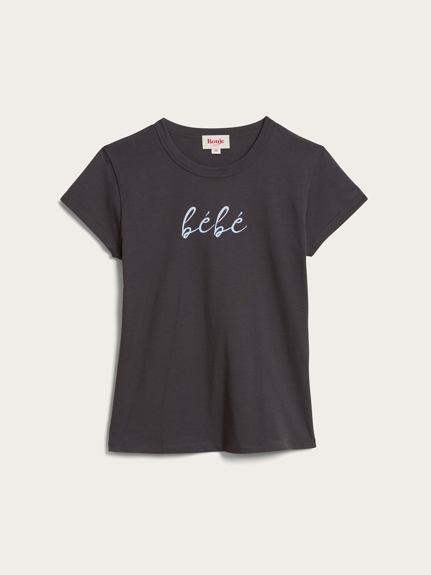 T-shirt BEBE - UNI CHARBON