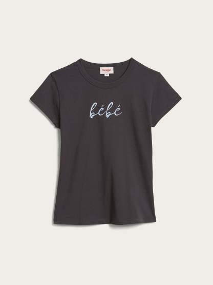 T-shirt BEBE - UNI CHARBON