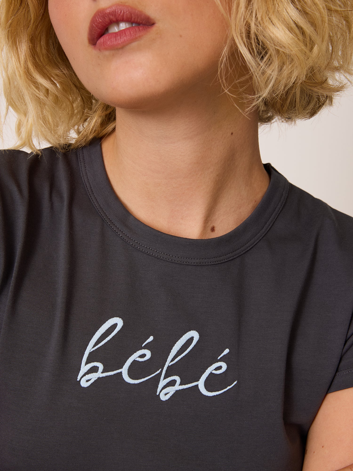 T-shirt BEBE - UNI CHARBON
