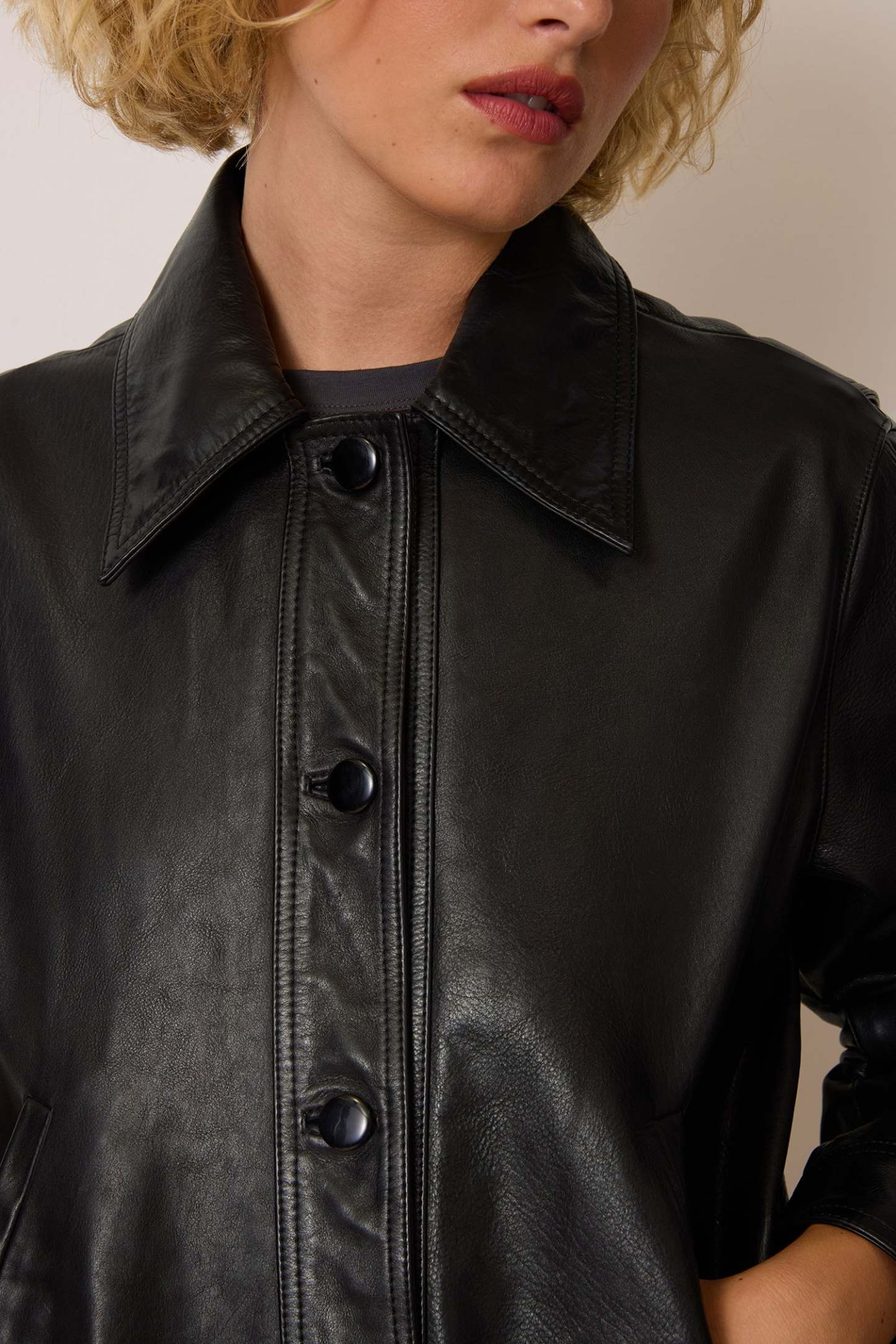 Veste STAN - CUIR CACHOU