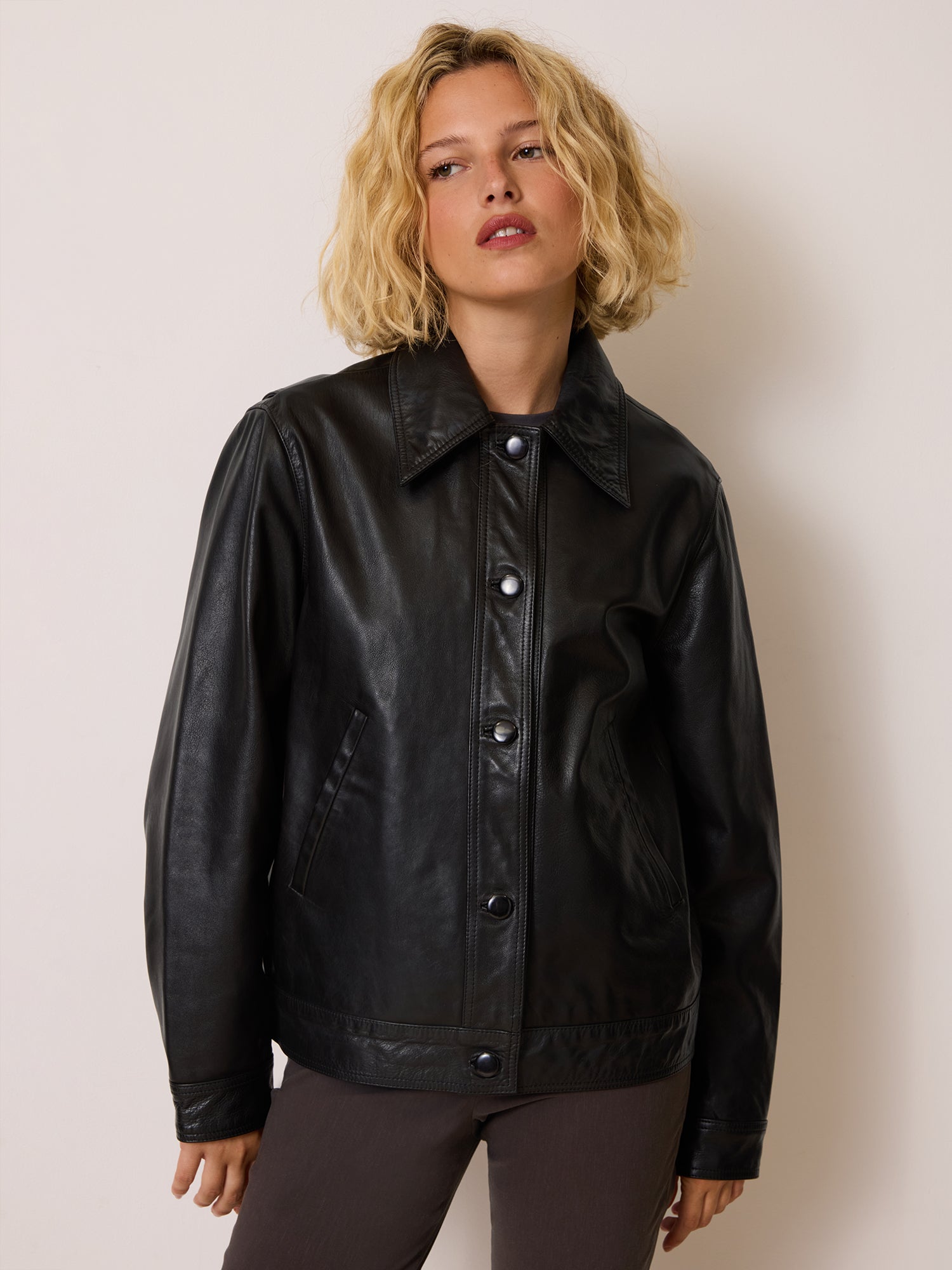 Veste STAN - CUIR CACHOU