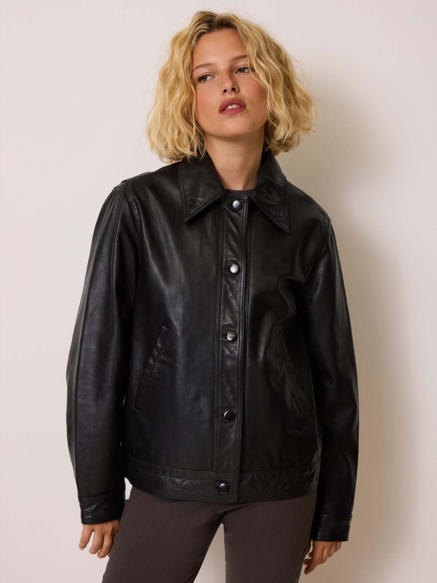 Veste STAN - CUIR CACHOU