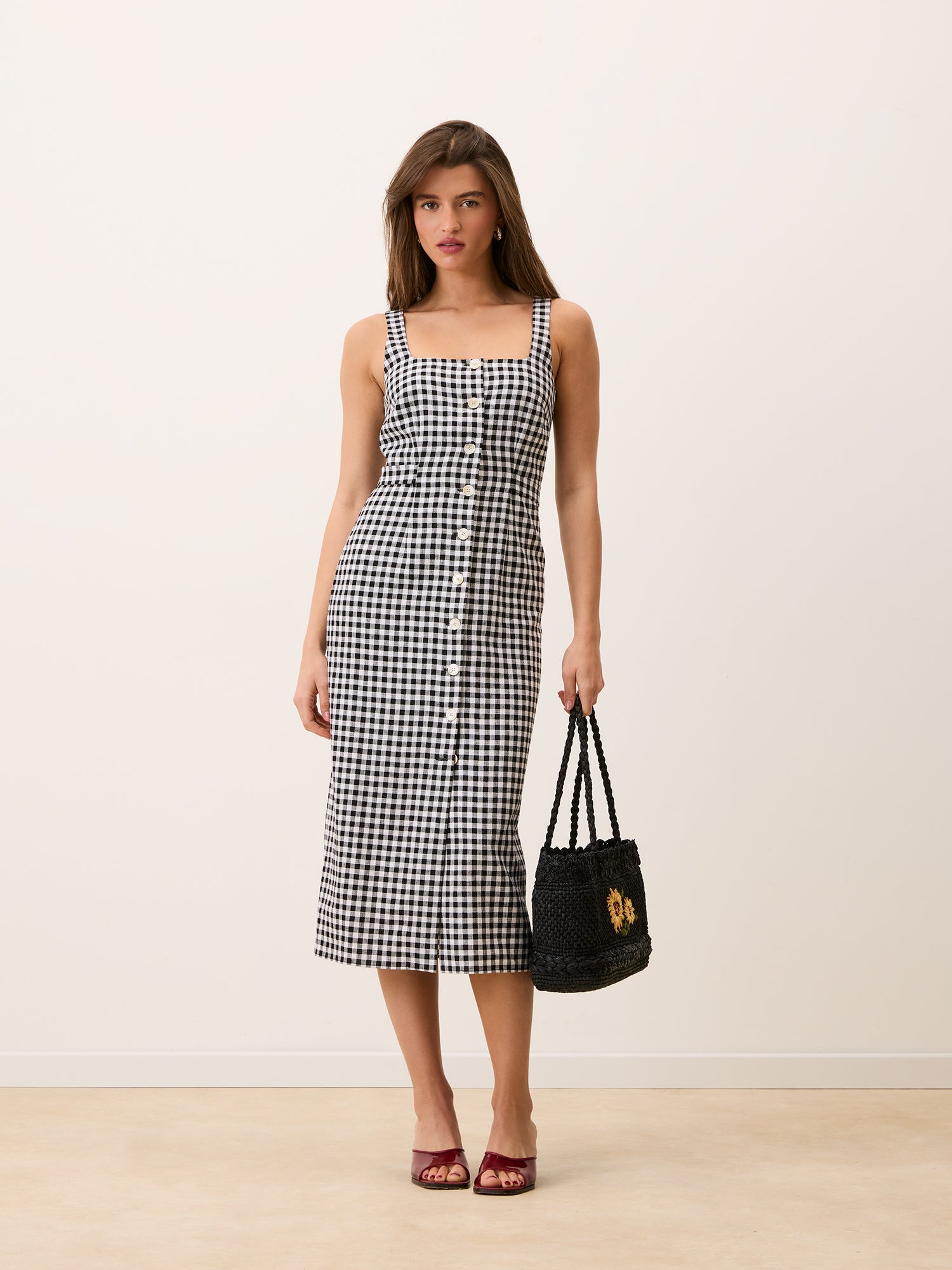 Robe BENEDICTA - Vichy Noir