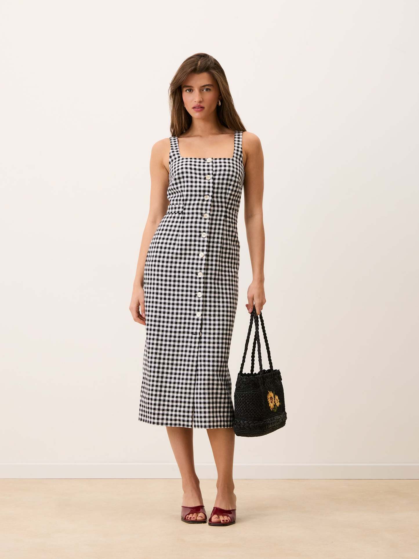 Robe BENEDICTA - Vichy Noir