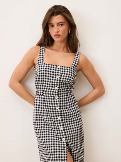 Robe BENEDICTA - Vichy Noir