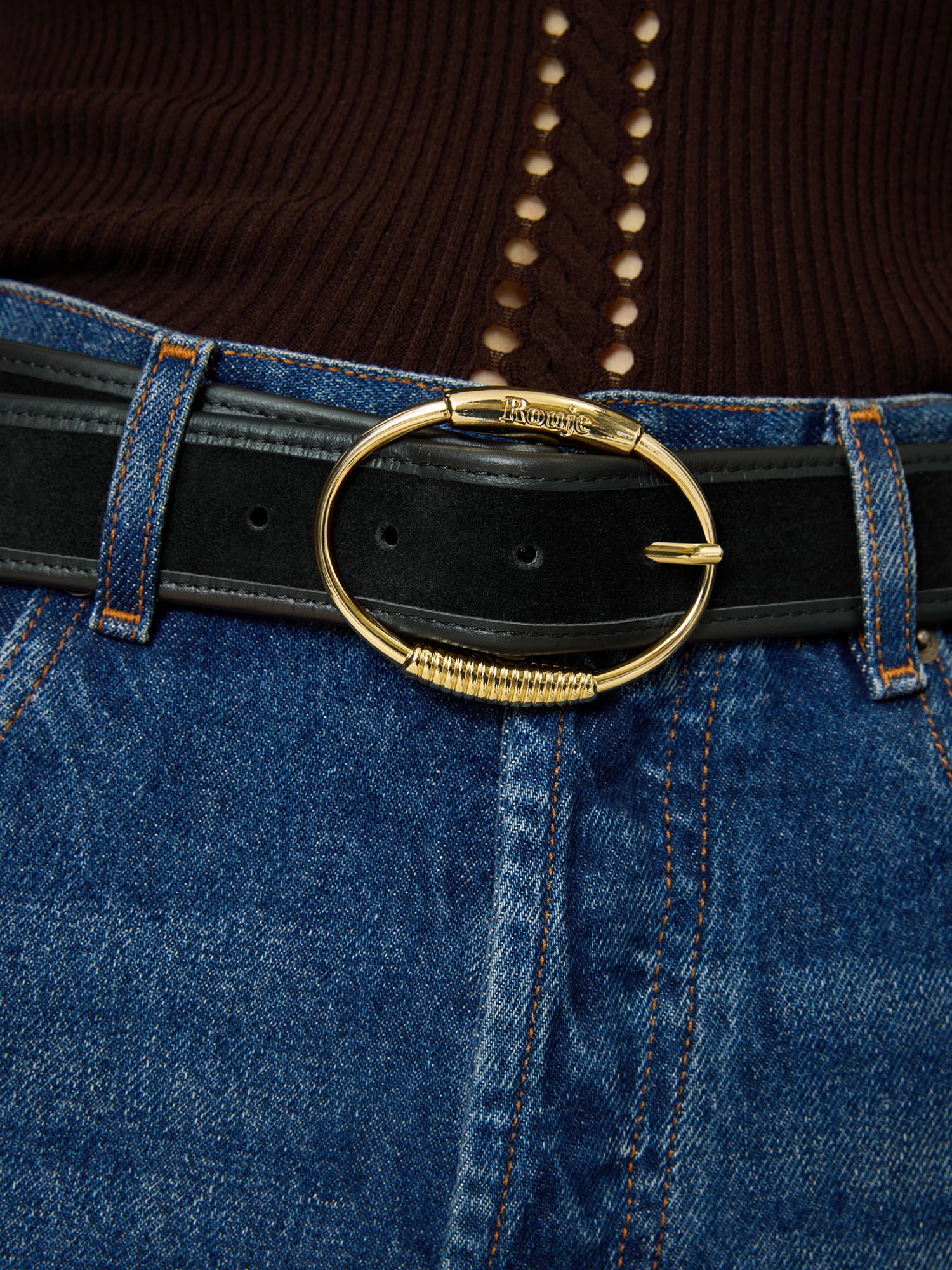 Ceinture TAMISE - SUEDE NOIR