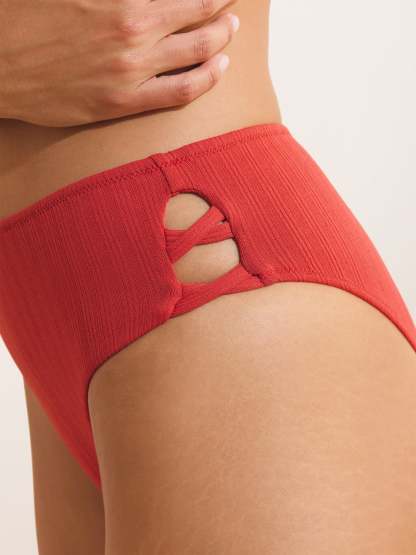 Bas de maillot CAMILLA - Uni Rouge