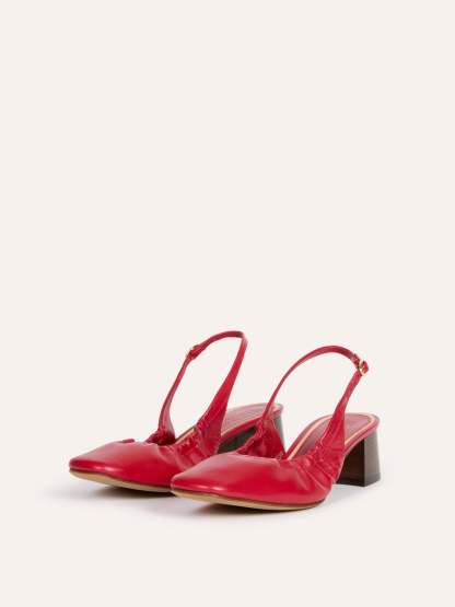 Slingbacks CATALANE - Cuir Rouge