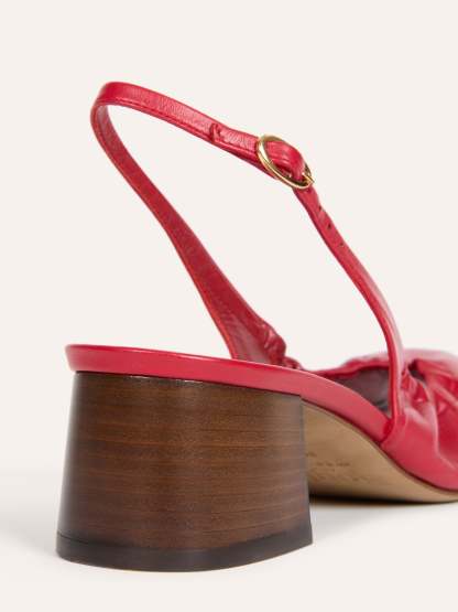 Slingbacks CATALANE - Cuir Rouge