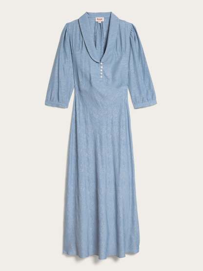 Robe CHARLOTTA - JACQUARDFLEURS BRUME