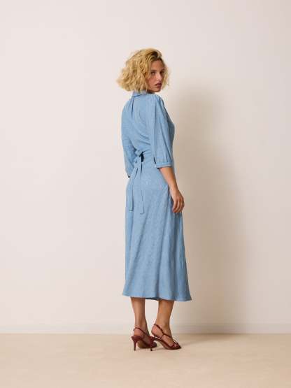 Robe CHARLOTTA - JACQUARDFLEURS BRUME