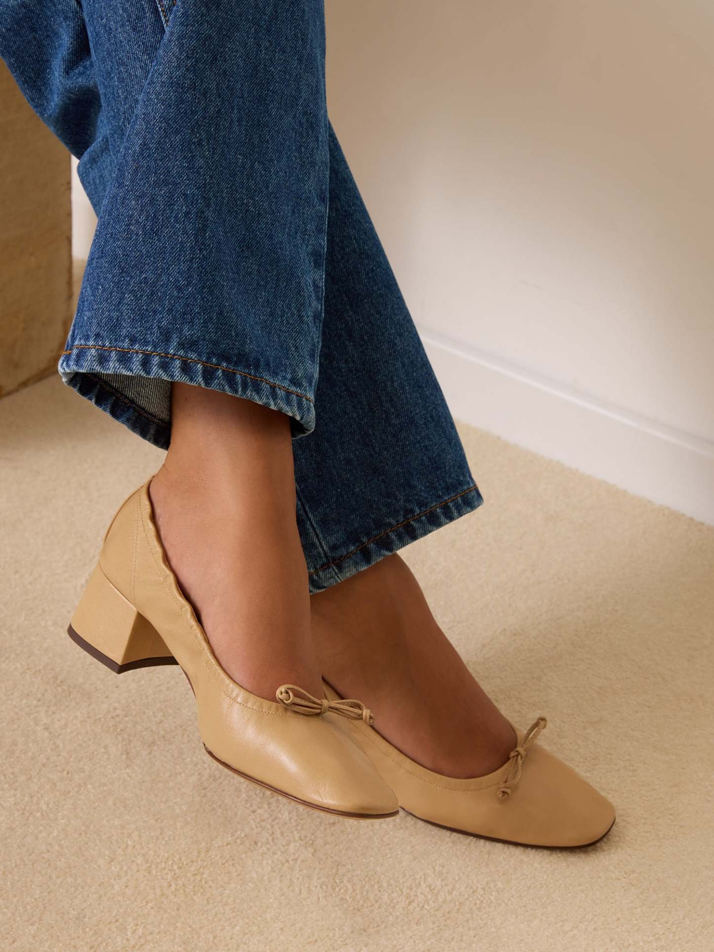 Ballerines NICOISE - CUIR DESERT
