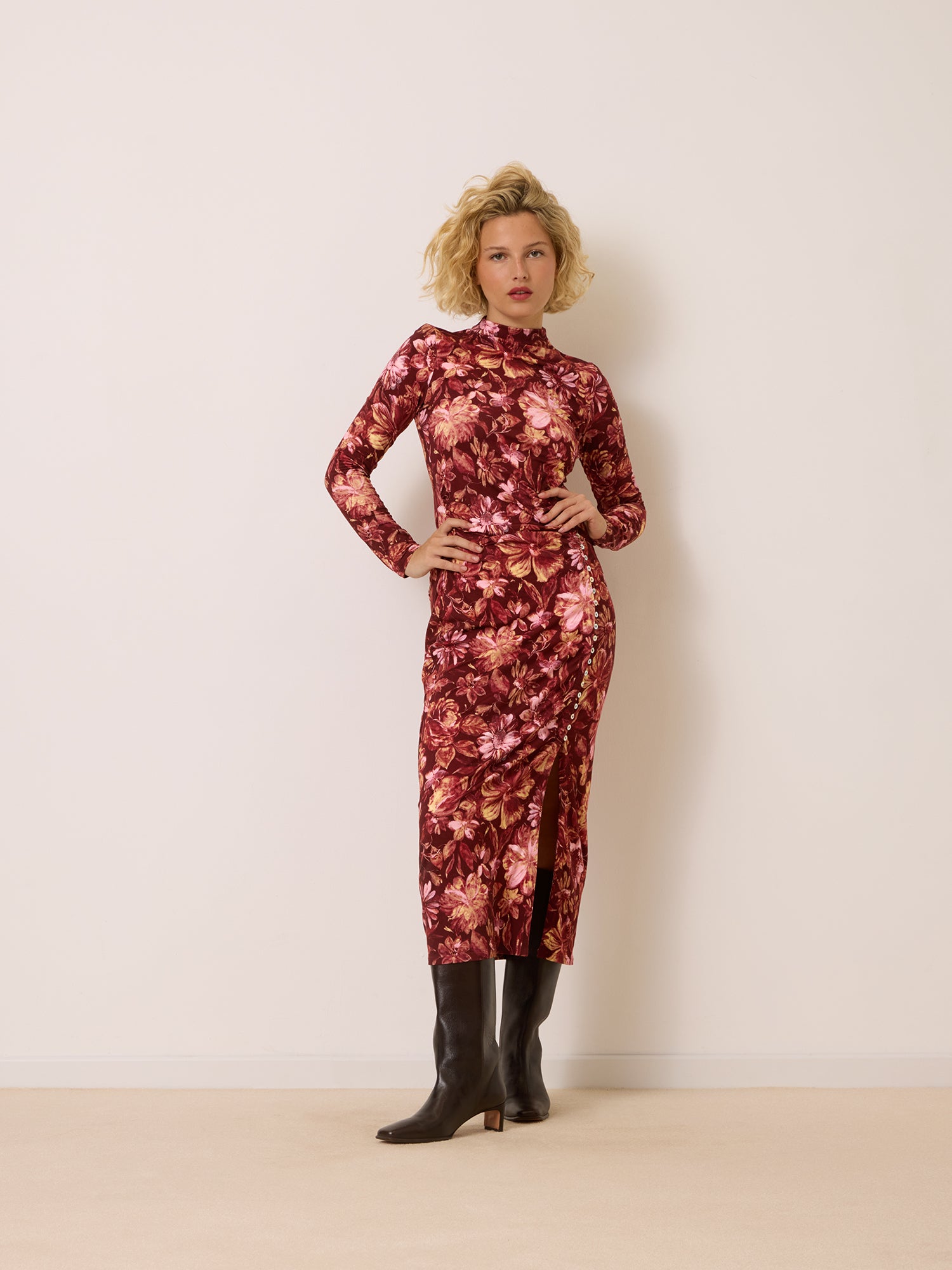 Robe CLOTHILDA - JARDINDORE BORDEAUX