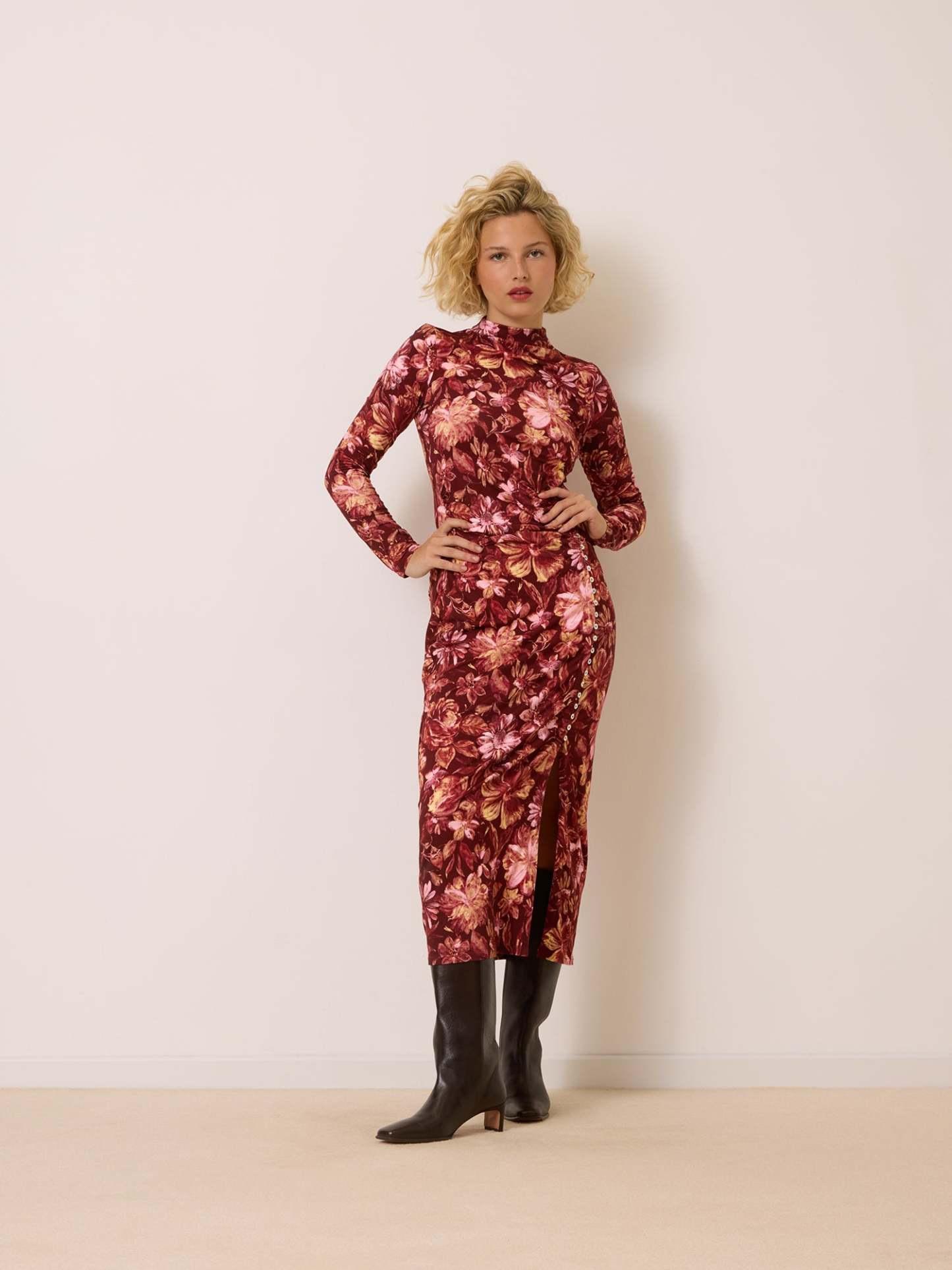 Robe CLOTHILDA - JARDINDORE BORDEAUX
