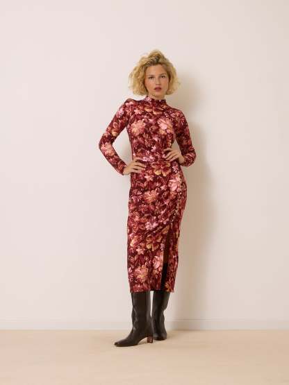 Robe CLOTHILDA - JARDINDORE BORDEAUX
