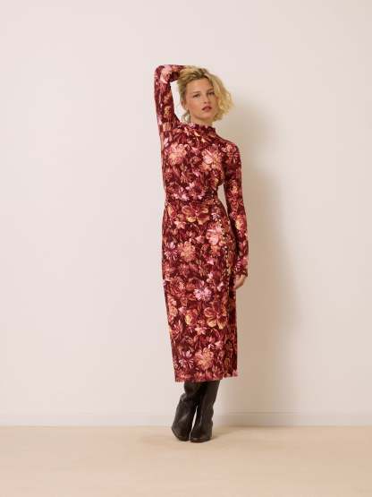Robe CLOTHILDA - JARDINDORE BORDEAUX