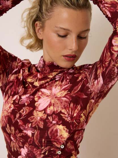 Robe CLOTHILDA - JARDINDORE BORDEAUX