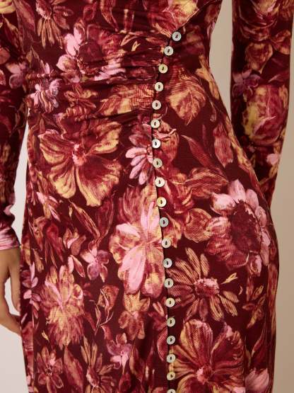 Robe CLOTHILDA - JARDINDORE BORDEAUX