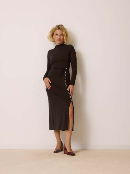 Robe CLOTHILDA - Uni Chocolat