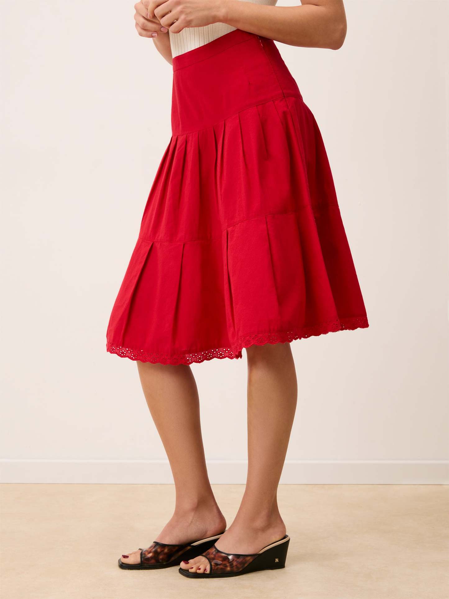 Jupe CORALINE - Uni Rouge