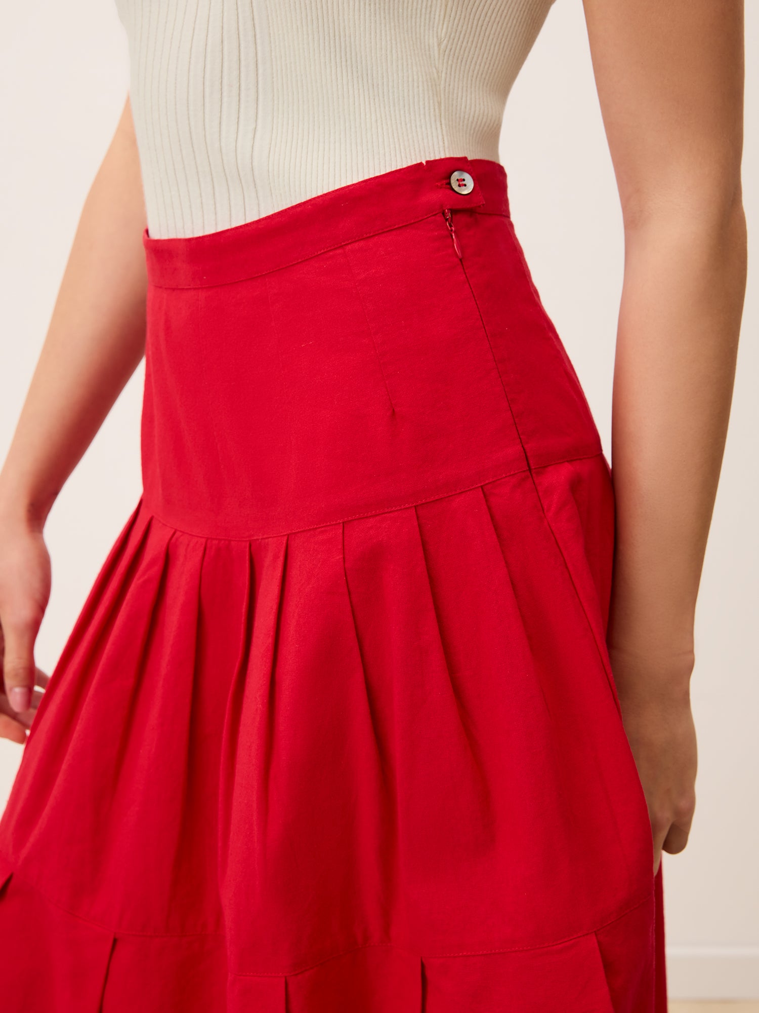 Jupe CORALINE - Uni Rouge