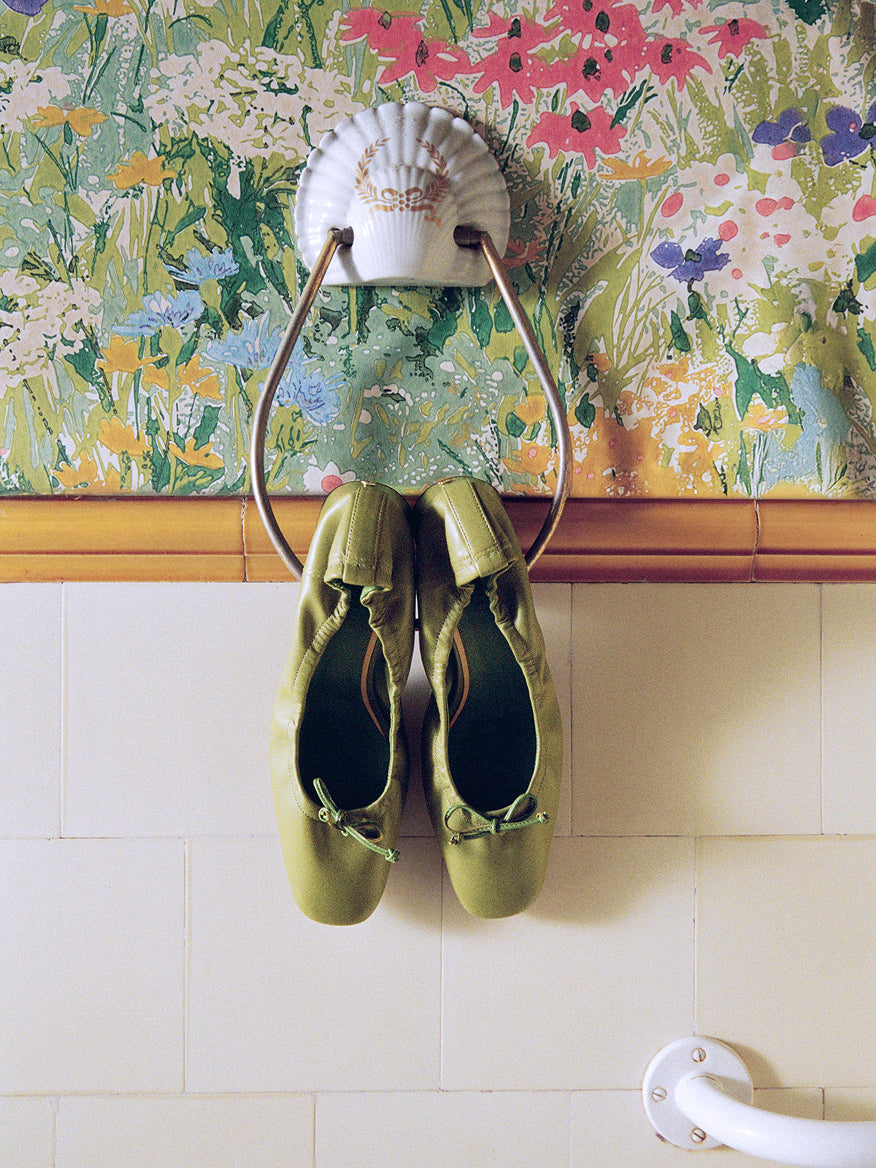 Ballerines NICOISE - CUIR OLIVE