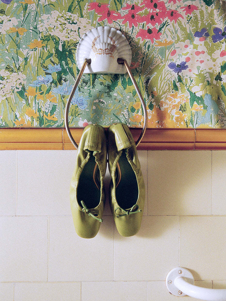 Ballerines NICOISE - CUIR OLIVE