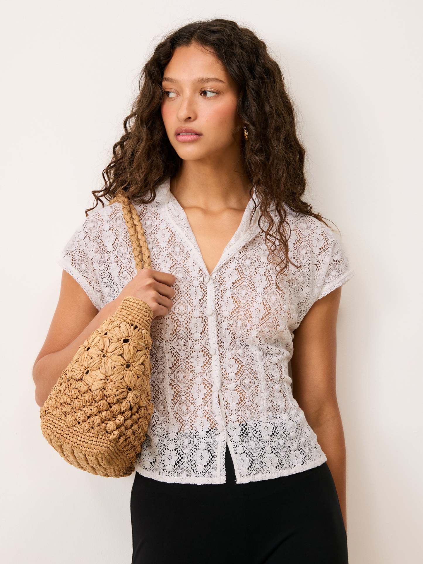 Chemise DANIELLE - DENTELLE BLANCHE