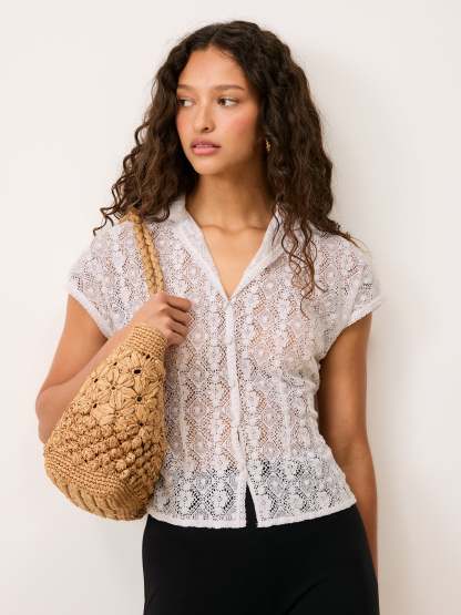 Chemise DANIELLE - DENTELLE BLANCHE