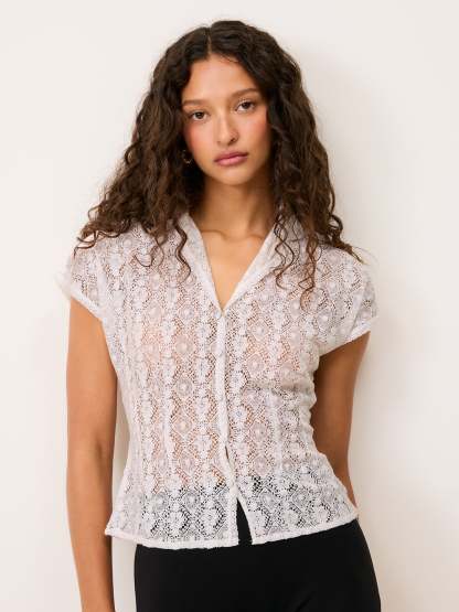 Chemise DANIELLE - DENTELLE BLANCHE