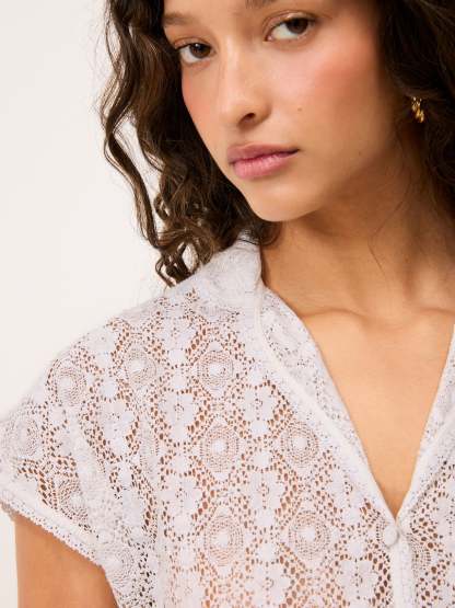 Chemise DANIELLE - DENTELLE BLANCHE