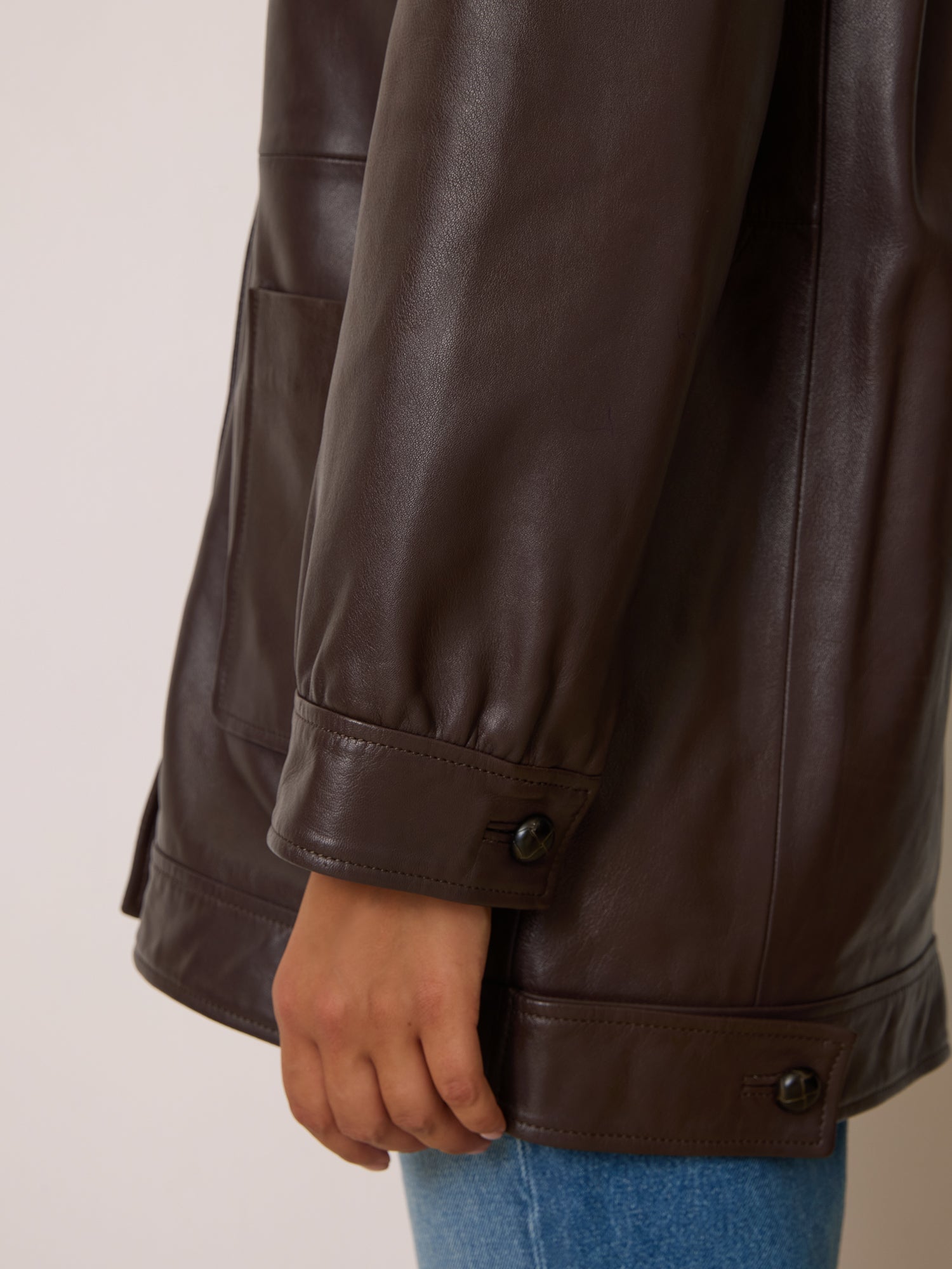 Veste ANETA - CUIR CACHOU