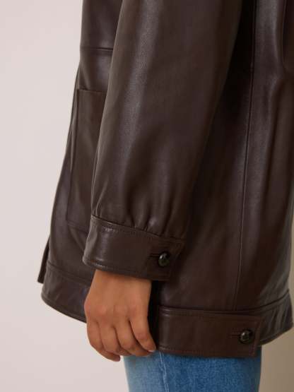 Veste ANETA - CUIR CACHOU