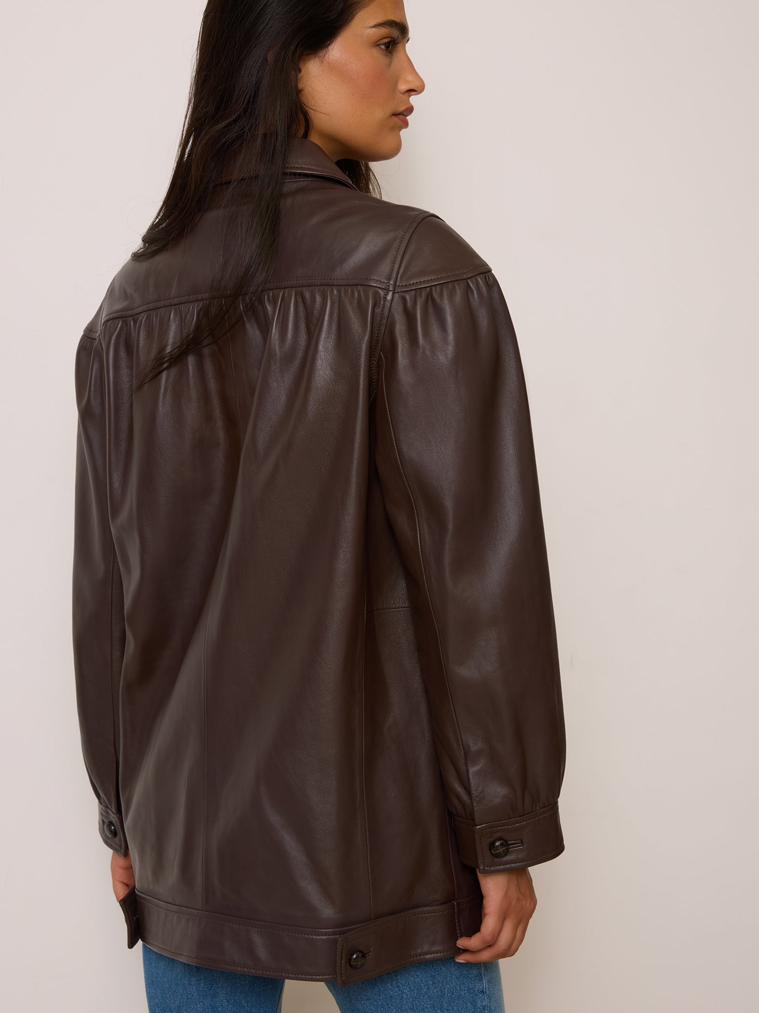 Veste ANETA - CUIR CACHOU