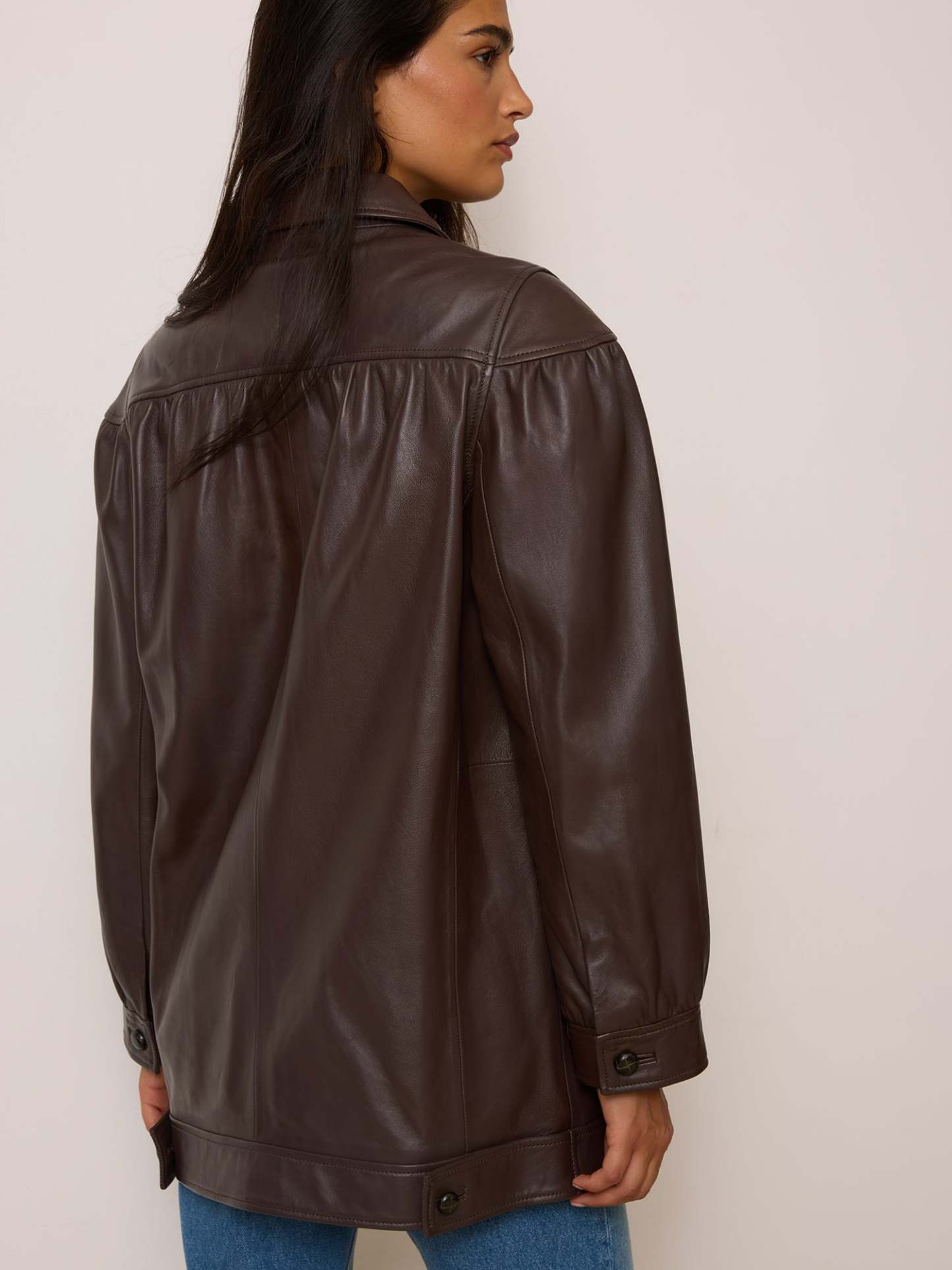 Veste ANETA - CUIR CACHOU