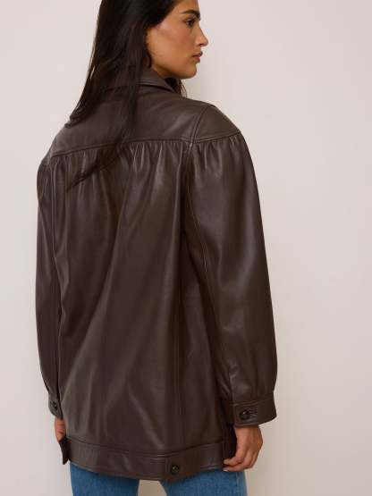 Veste ANETA - CUIR CACHOU