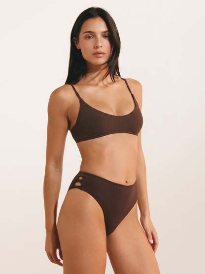 Haut de maillot DREW - Uni Chocolat