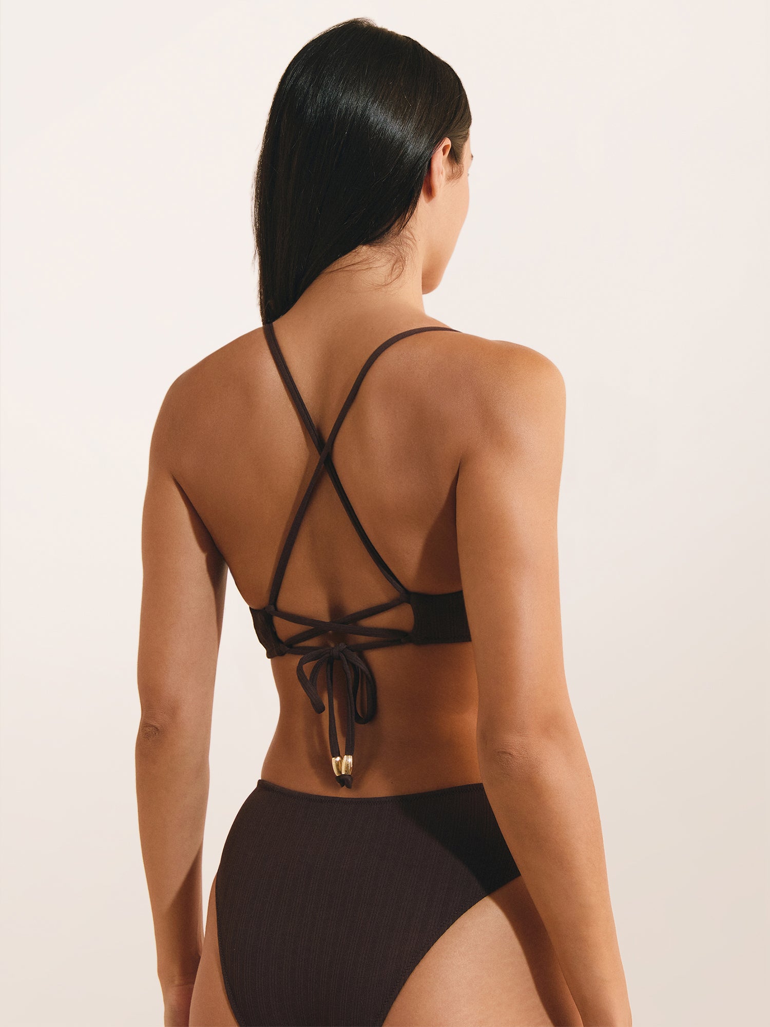 Haut de maillot DREW - Uni Chocolat