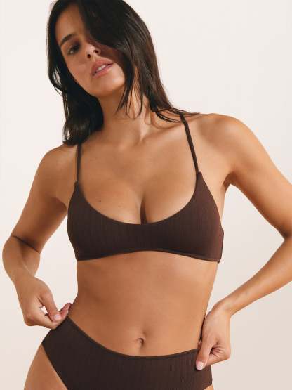 Haut de maillot DREW - Uni Chocolat