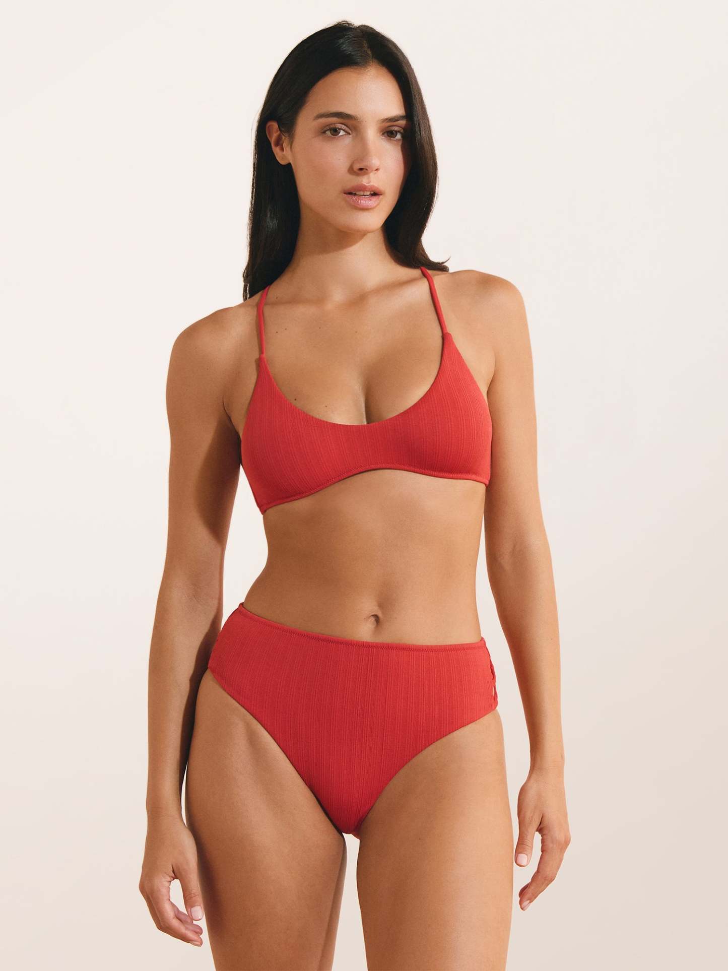 Haut de maillot DREW - Uni Rouge