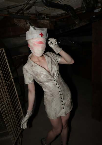 Bubble Head Nurse Costume - MULTI