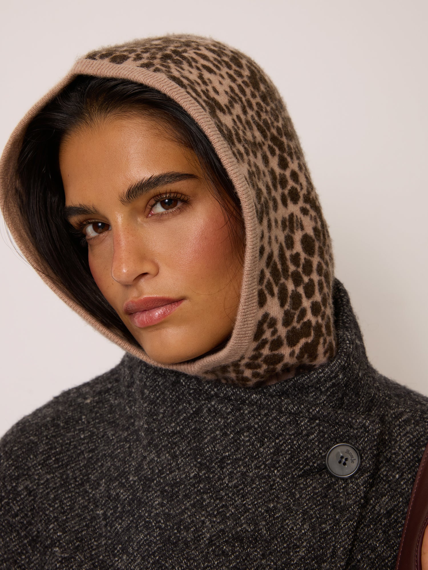Cagoule AMINA - JACQUARD LEOPARD