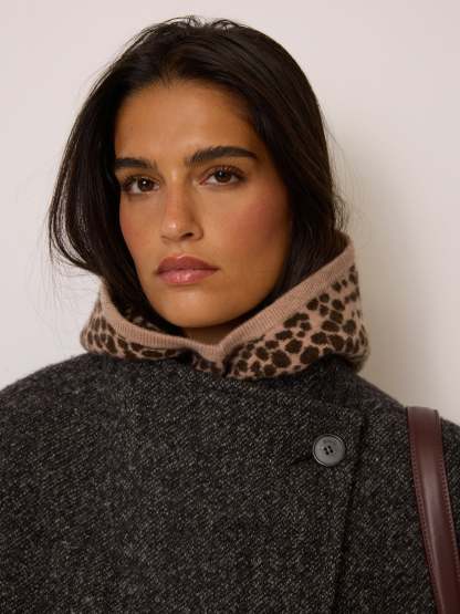 Cagoule AMINA - JACQUARD LEOPARD