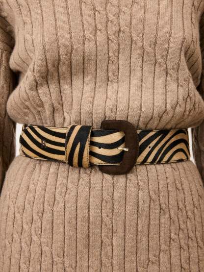 Ceinture ETREINTE - ZEBRE BEIGE
