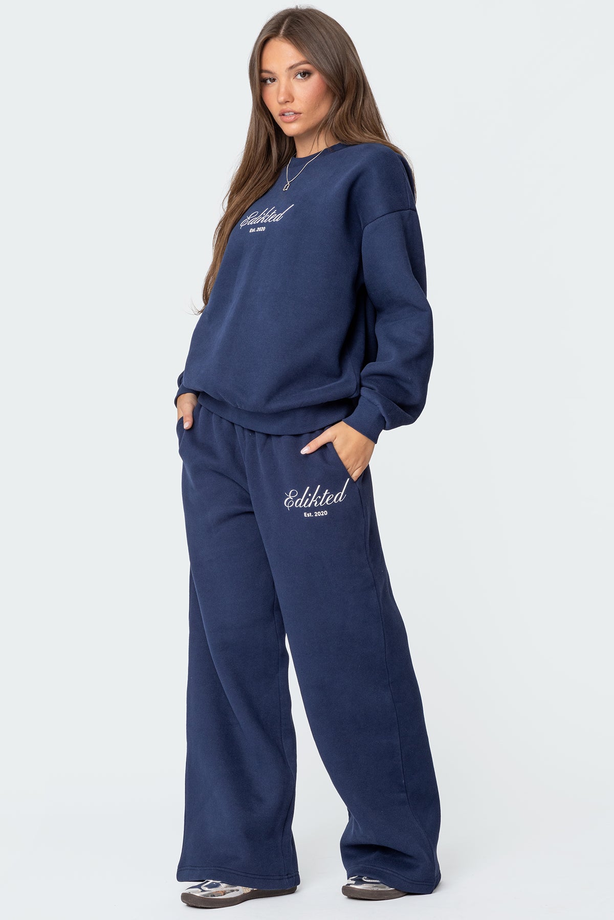 Get Edikted Sweatpants - NAVY