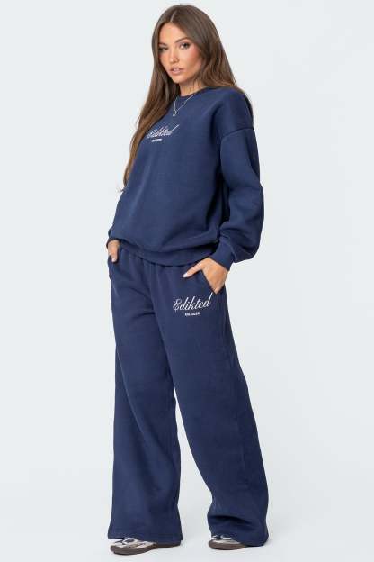 Get Edikted Sweatpants - NAVY