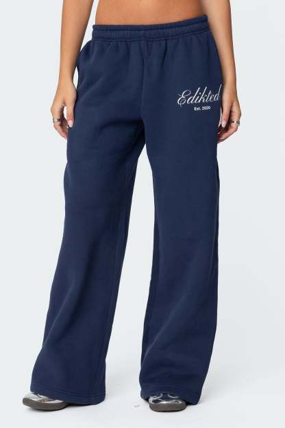 Get Edikted Sweatpants - NAVY