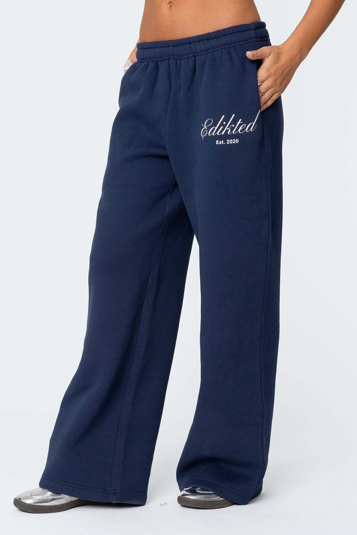 Get Edikted Sweatpants - NAVY