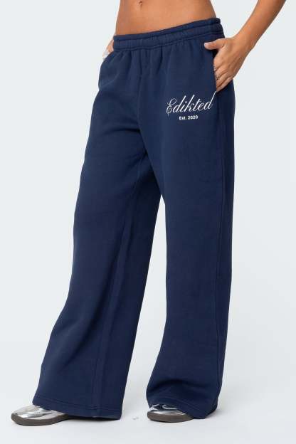 Get Edikted Sweatpants - NAVY